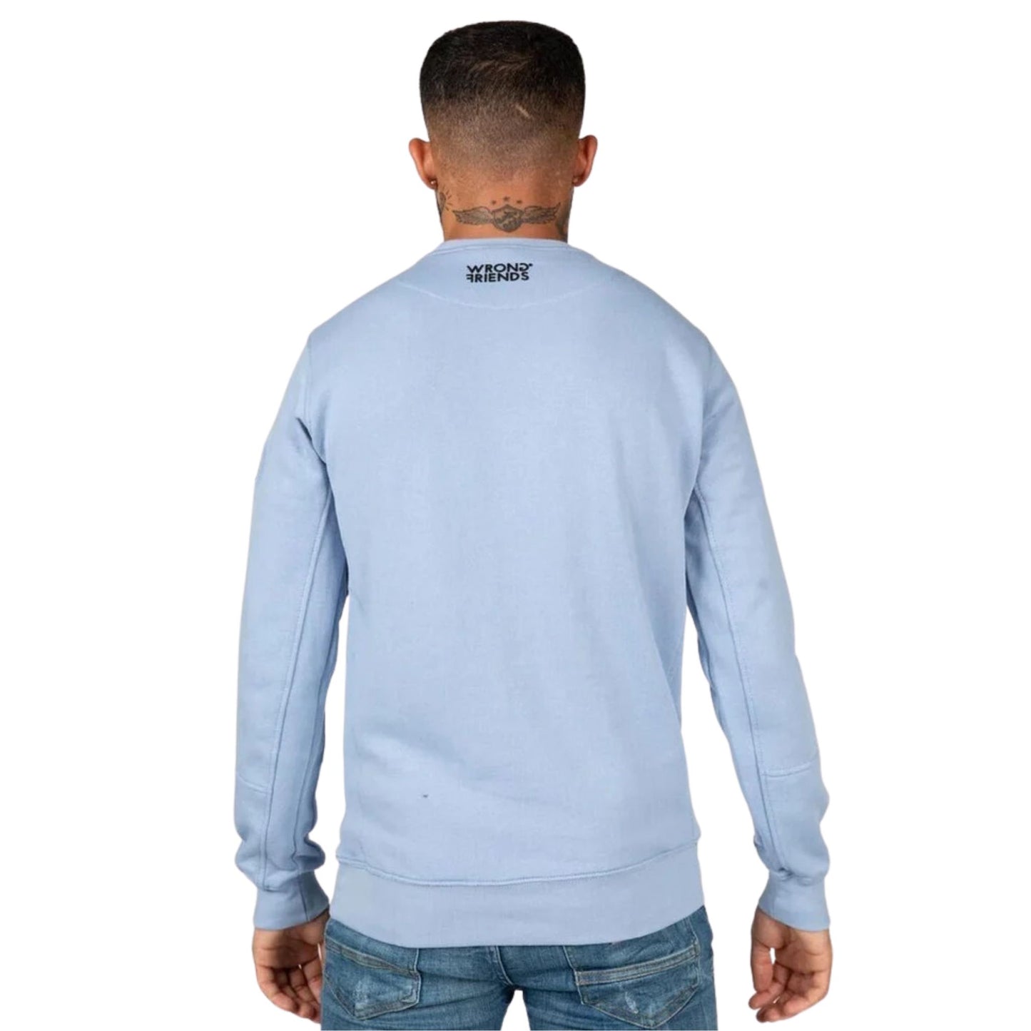 LEON CREWNECK SWEATSHIRT - BLUE - WRONG FRIENDS