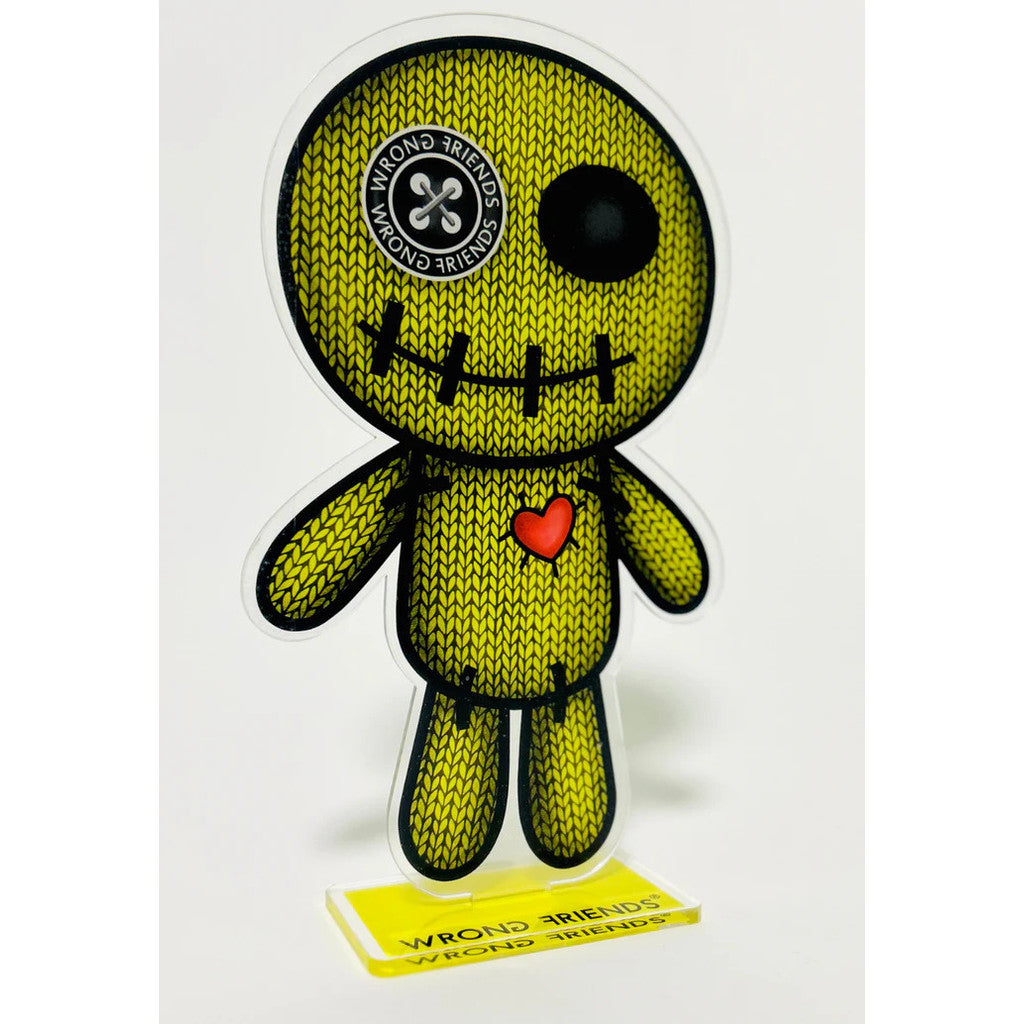 WRONG FRIENDS ACRYLIC VOODOO - 25cm POS-materiaal YELLOW