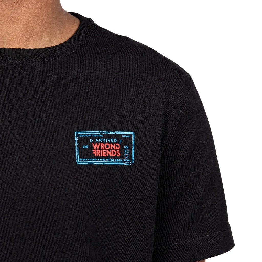 WRONG FRIENDS ALOHA T-SHIRT T-SHIRTS BLACK
