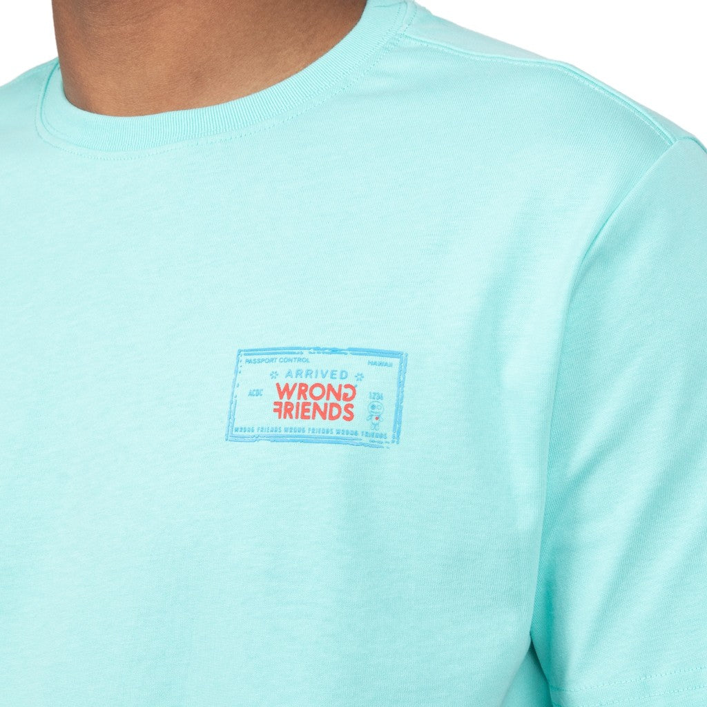 WRONG FRIENDS ALOHA T-SHIRT T-SHIRTS LIGHT TURQUOISE