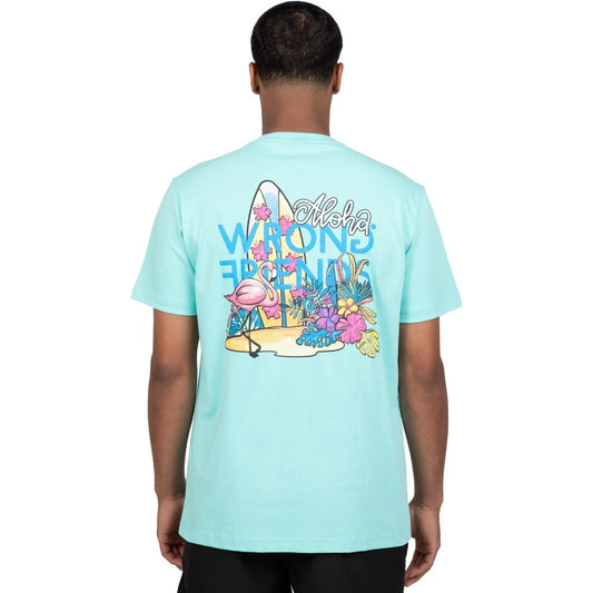 WRONG FRIENDS ALOHA T-SHIRT T-SHIRTS LIGHT TURQUOISE
