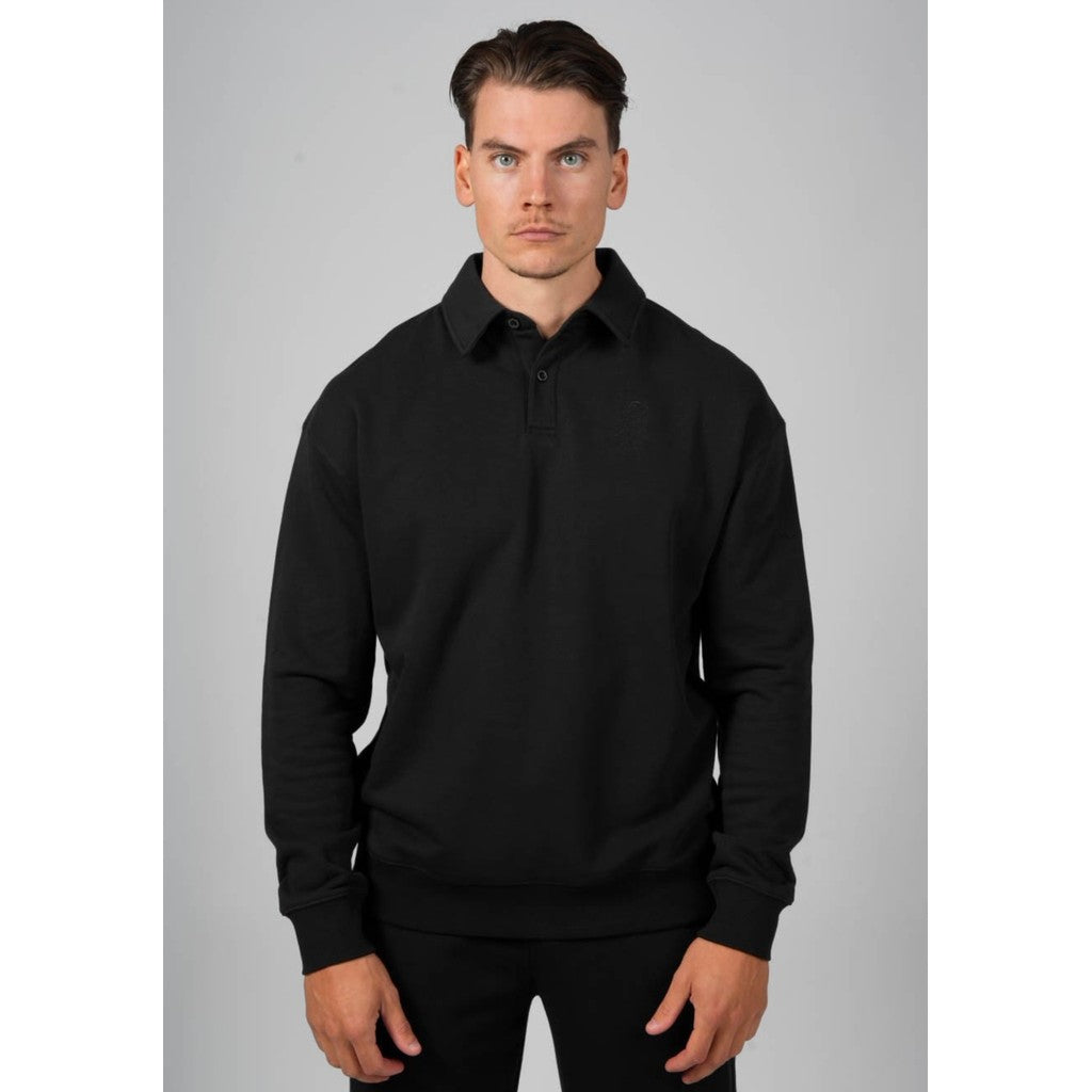 WRONG FRIENDS ASTI POLO SWEATER SWEATERS BLACK