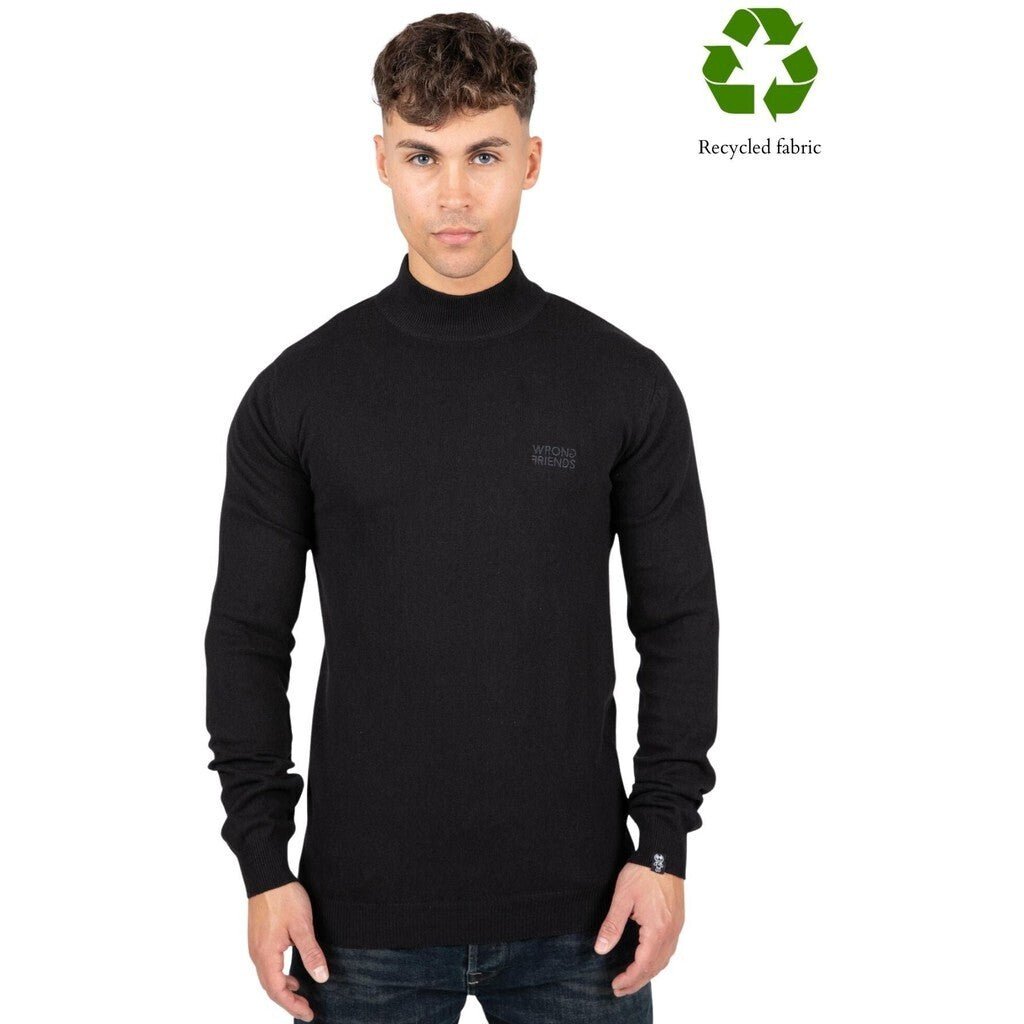 AYDEN TURTLENECK - BLACK - WRONG FRIENDS