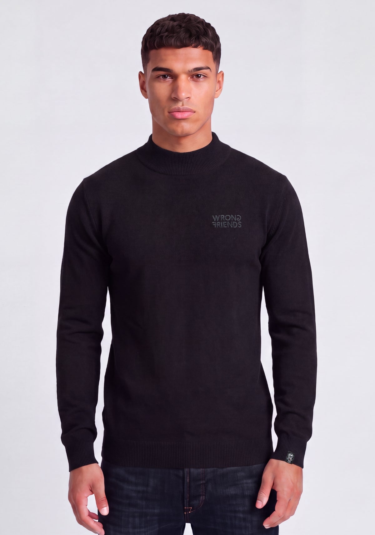 WRONG FRIENDS AYDEN TURTLENECK SWEATERS BLACK