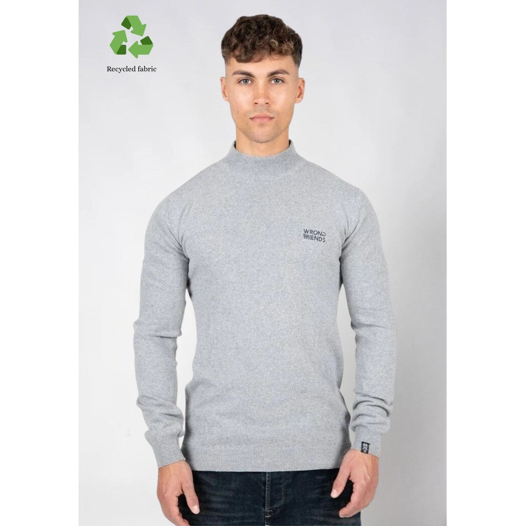 WRONG FRIENDS AYDEN TURTLENECK SWEATERS GREY