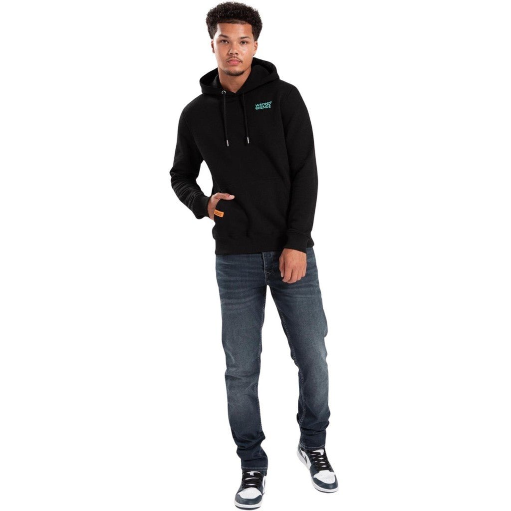 WRONG FRIENDS BELLEVUE HOODIE HOODIES BLACK