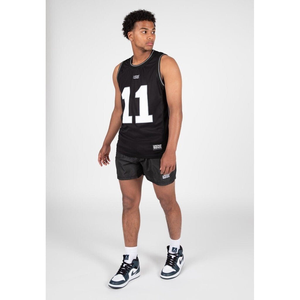 BROOKLYN BASKETBALL SHIRT - BLACK - WRONG FRIENDS