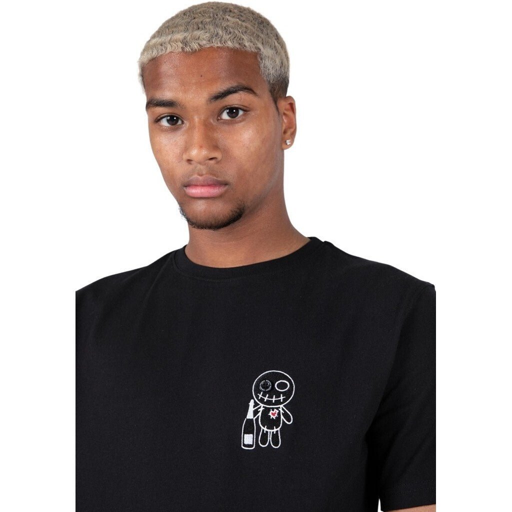 CHAMPAGNE SHOWERS T - SHIRT - BLACK - WRONG FRIENDS