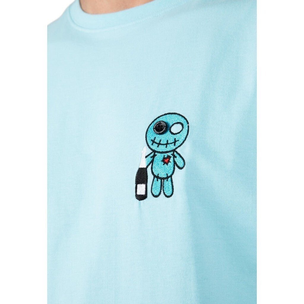 CHAMPAGNE SHOWERS T - SHIRT - LIGHT BLUE - WRONG FRIENDS