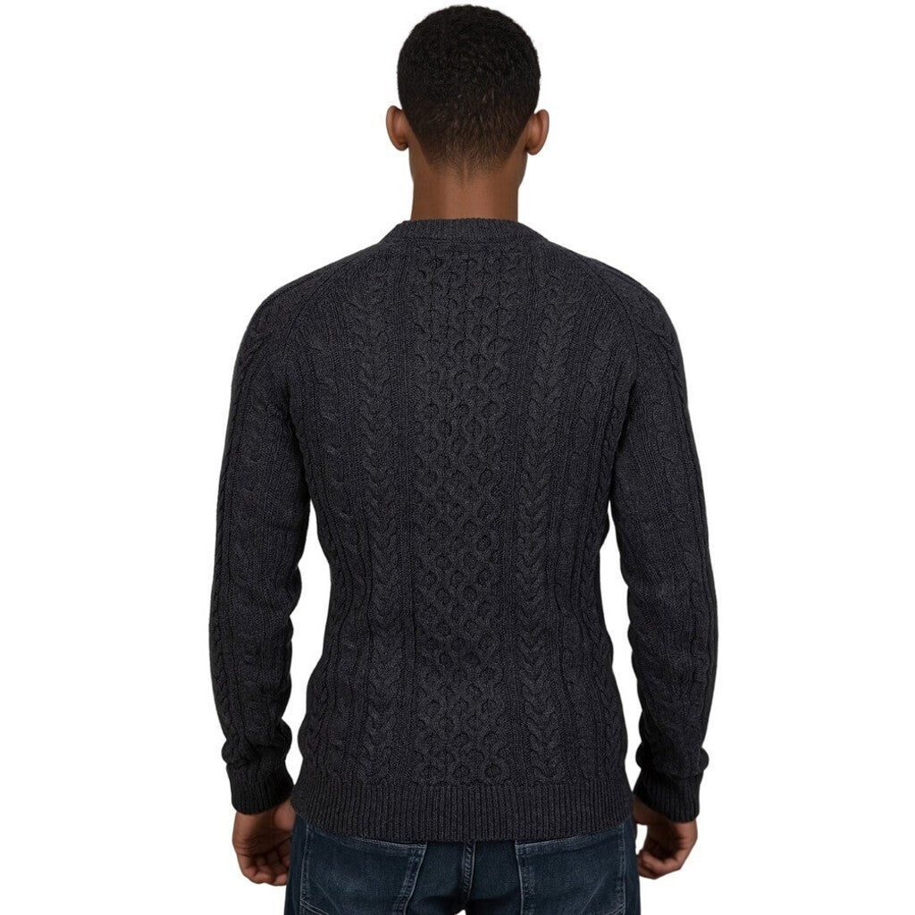 CORBY CABLE KNIT SWEATER - ANTHRACITE - WRONG FRIENDS