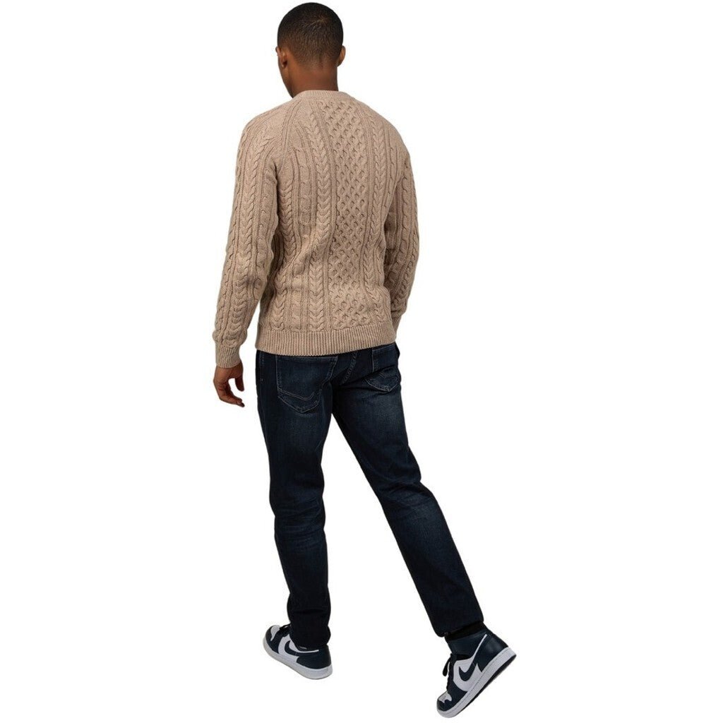CORBY CABLE KNIT SWEATER - BEIGE - WRONG FRIENDS