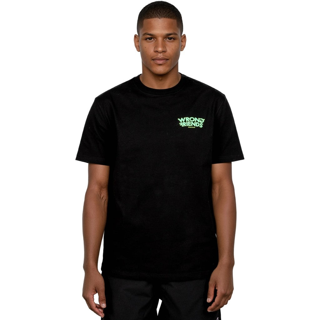 WRONG FRIENDS DINAN T-SHIRT T-SHIRTS BLACK