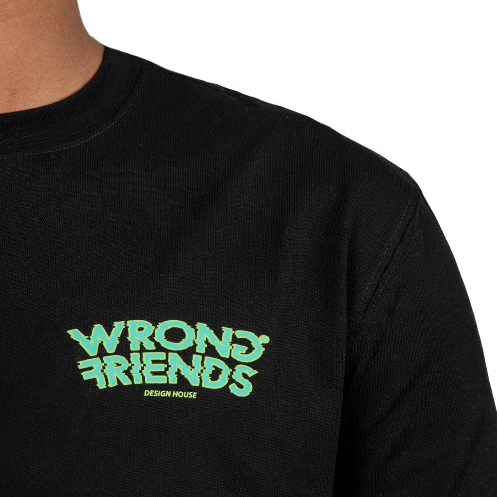 WRONG FRIENDS DINAN T-SHIRT T-SHIRTS BLACK