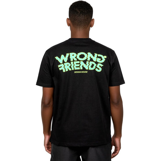 WRONG FRIENDS DINAN T-SHIRT T-SHIRTS BLACK