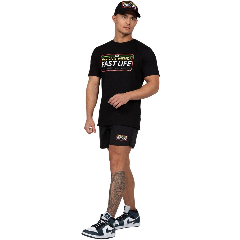 WRONG FRIENDS FAST LIFE CAP CAPS BLACK