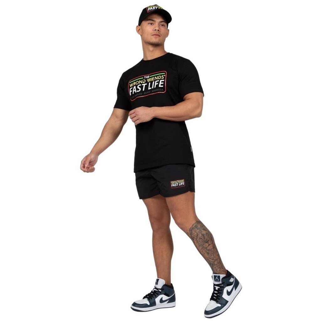 WRONG FRIENDS FAST LIFE T-SHIRT T-SHIRTS BLACK