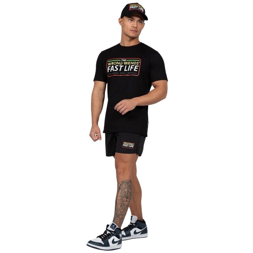 WRONG FRIENDS FAST LIFE T-SHIRT T-SHIRTS BLACK