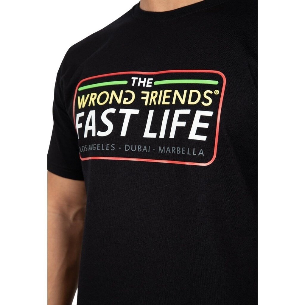 WRONG FRIENDS FAST LIFE T-SHIRT T-SHIRTS BLACK