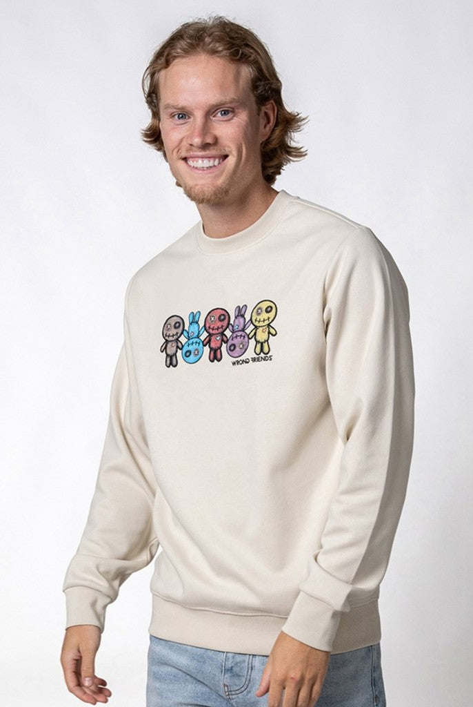 WRONG FRIENDS FRANKLIN SWEATER T-SHIRTS BEIGE