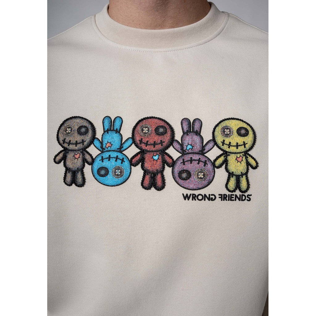 WRONG FRIENDS FRANKLIN SWEATER T-SHIRTS BEIGE
