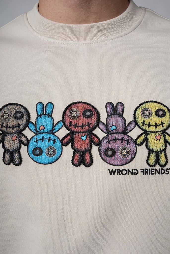 WRONG FRIENDS FRANKLIN SWEATER T-SHIRTS BEIGE