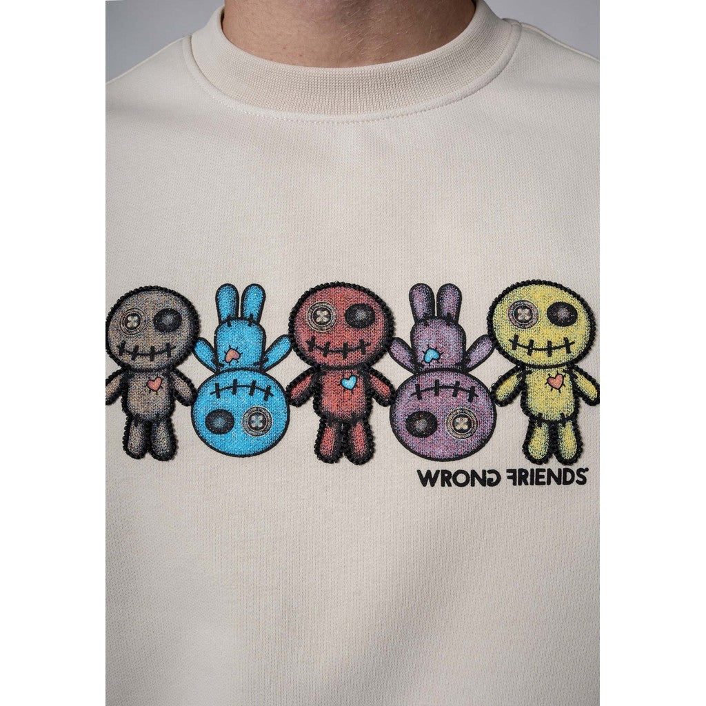 WRONG FRIENDS FRANKLIN SWEATER T-SHIRTS BEIGE