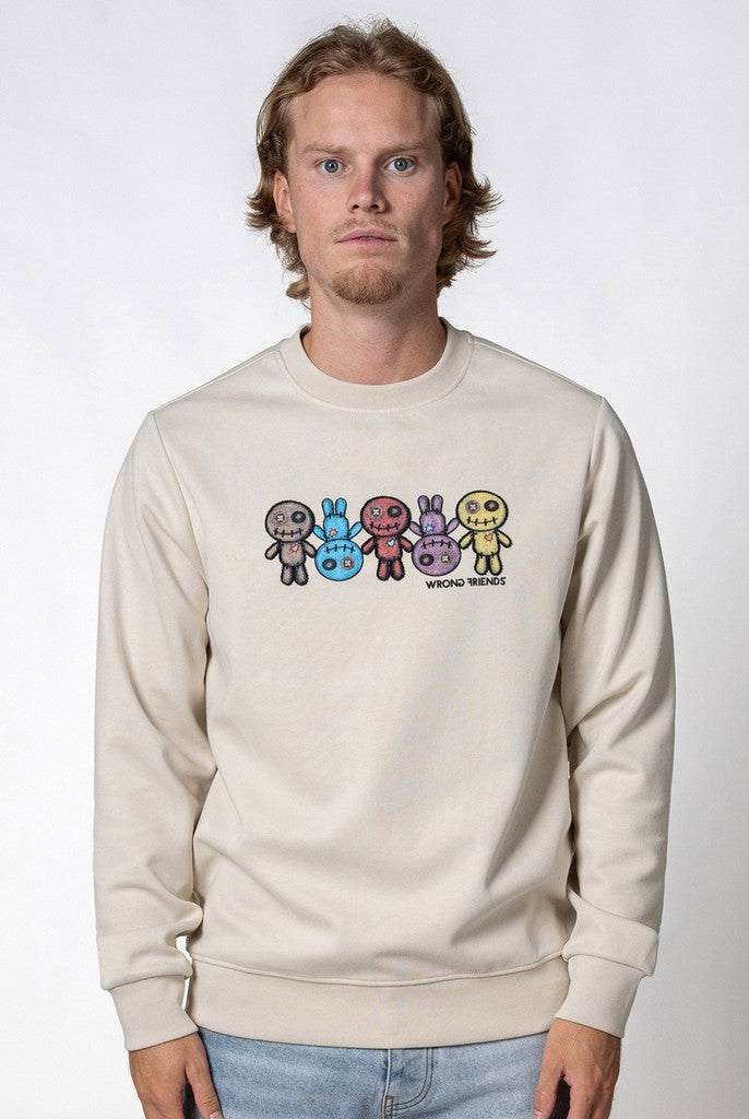 WRONG FRIENDS FRANKLIN SWEATER T-SHIRTS BEIGE