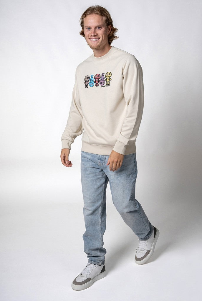 WRONG FRIENDS FRANKLIN SWEATER T-SHIRTS BEIGE