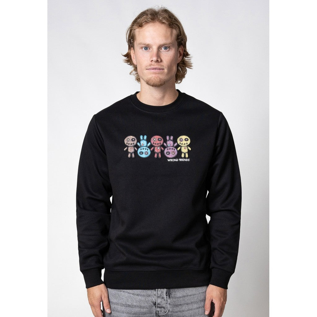 WRONG FRIENDS FRANKLIN SWEATER T-SHIRTS BLACK