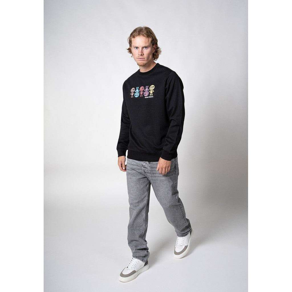 WRONG FRIENDS FRANKLIN SWEATER T-SHIRTS BLACK