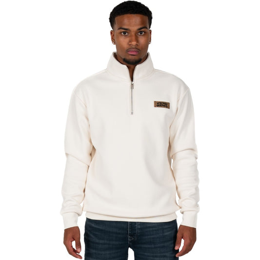 WRONG FRIENDS GILROY HALF ZIP SWEATER SWEATERS BEIGE