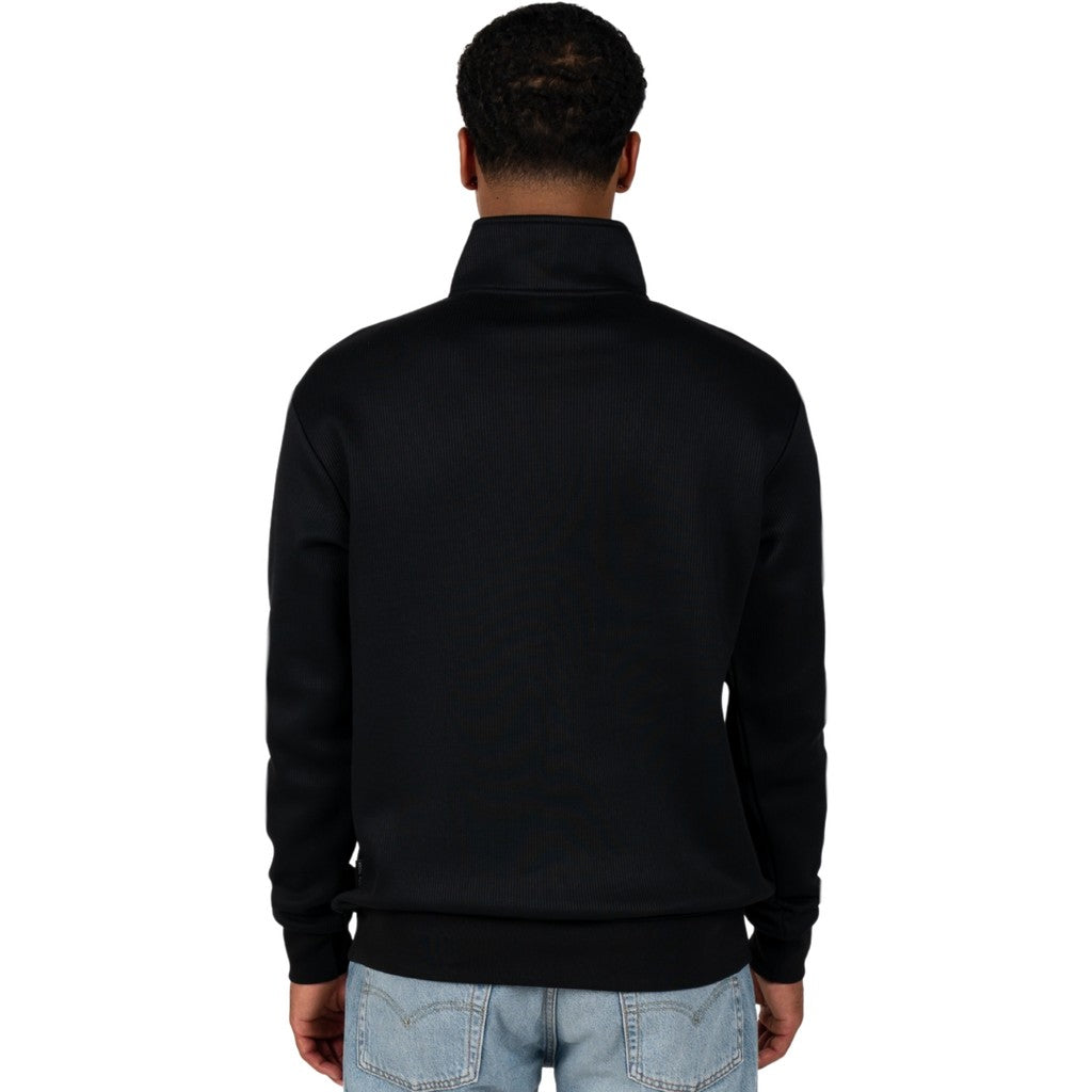WRONG FRIENDS GILROY HALF ZIP SWEATER SWEATERS BLACK
