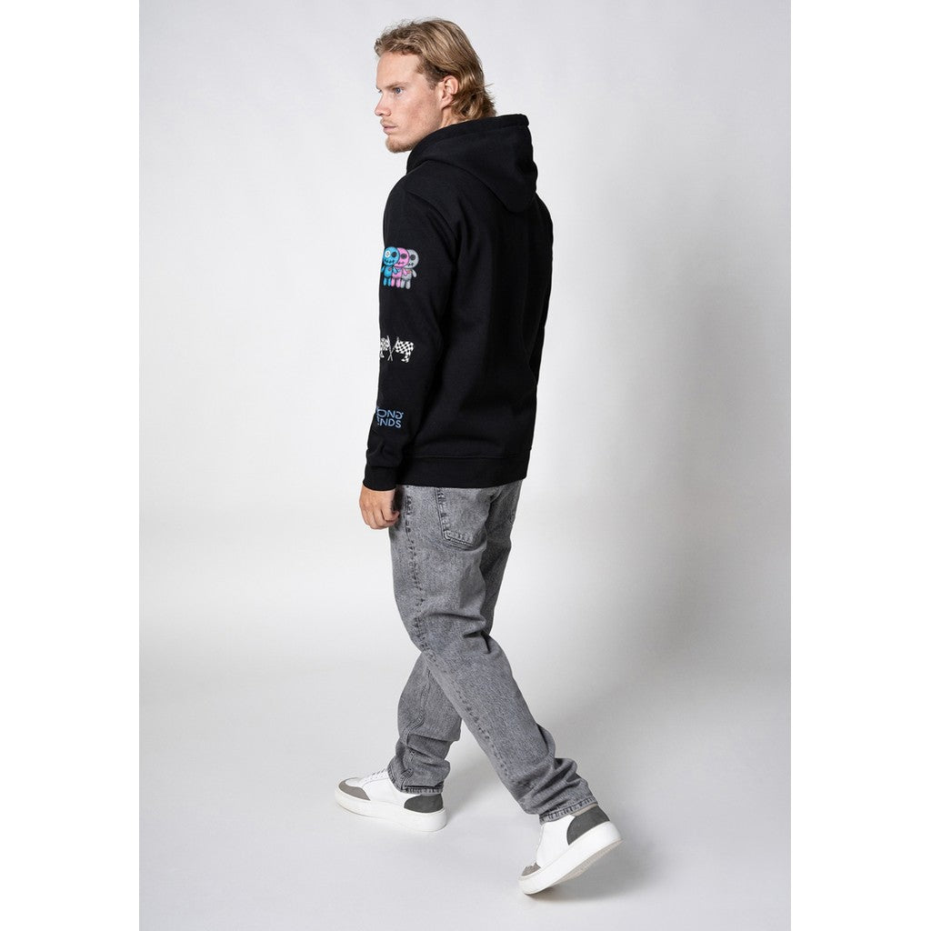 WRONG FRIENDS GUNNAR ZIPPED HOODIE HOODIES BLACK