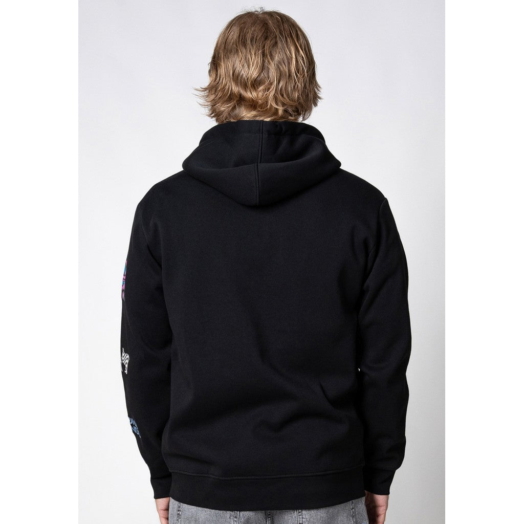 WRONG FRIENDS GUNNAR ZIPPED HOODIE HOODIES BLACK