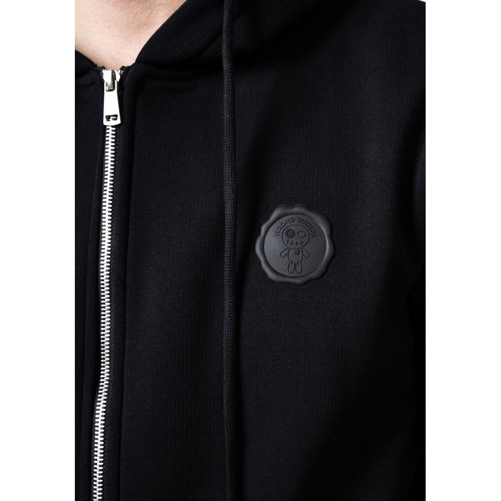 WRONG FRIENDS GUNNAR ZIPPED HOODIE HOODIES BLACK