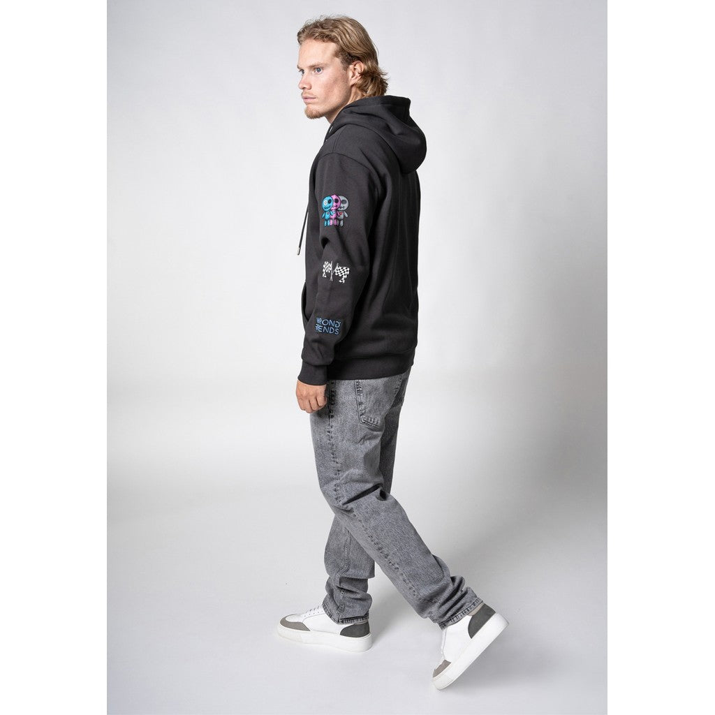 WRONG FRIENDS GUNNAR ZIPPED HOODIE HOODIES STONE GREY