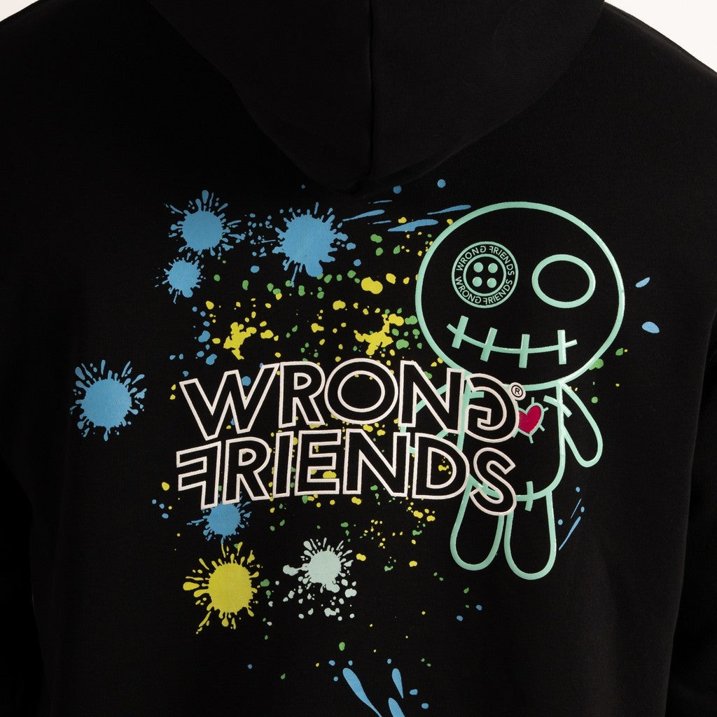 WRONG FRIENDS HAYS HOODIE HOODIES BLACK