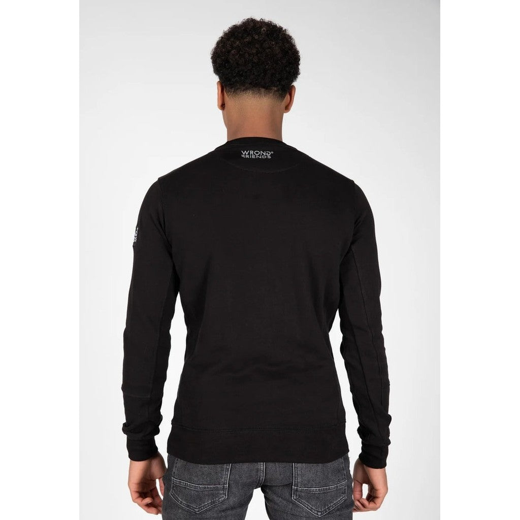 WRONG FRIENDS LEON CREWNECK SWEATSHIRT SWEATERS BLACK