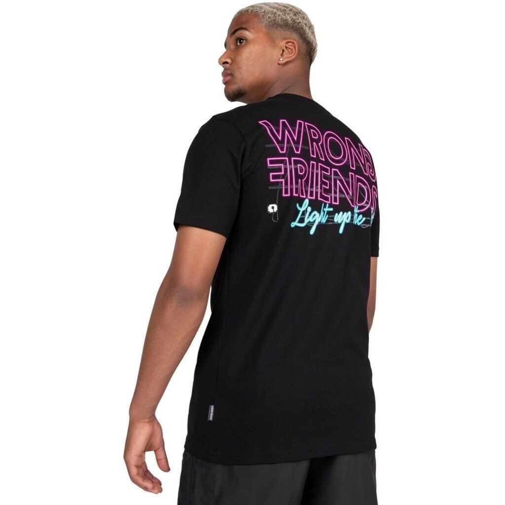 LIGHT UP THE CITY T - SHIRT - BLACK - WRONG FRIENDS