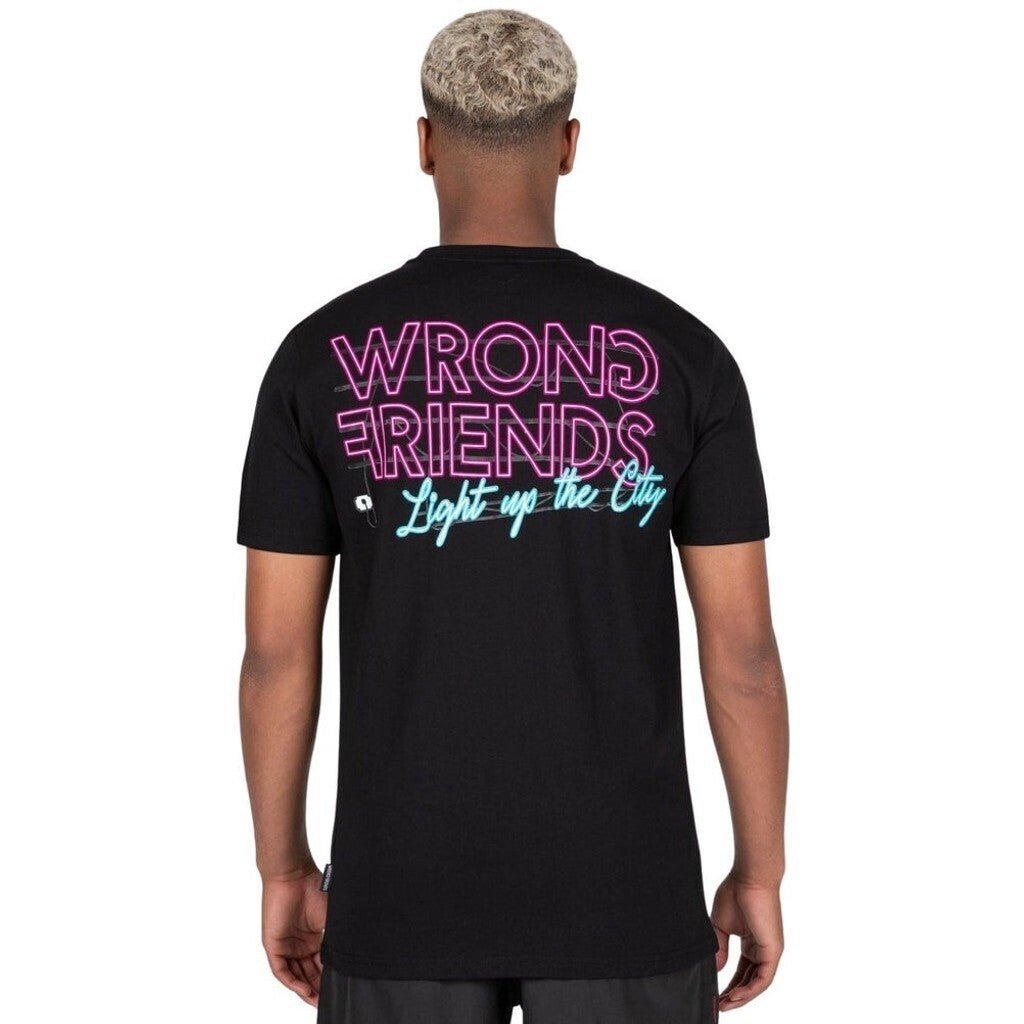 LIGHT UP THE CITY T - SHIRT - BLACK - WRONG FRIENDS