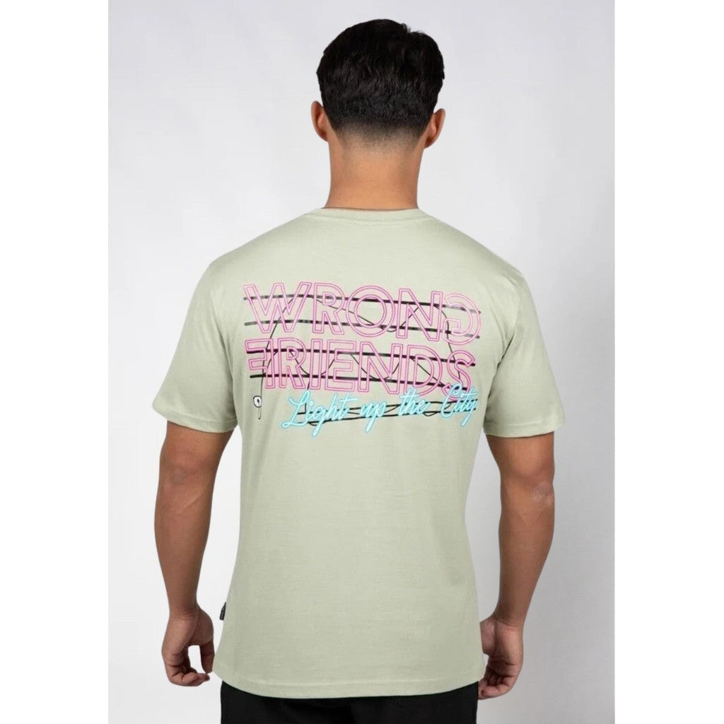 WRONG FRIENDS LIGHT UP THE CITY T-SHIRT T-SHIRTS LIGHT GREEN
