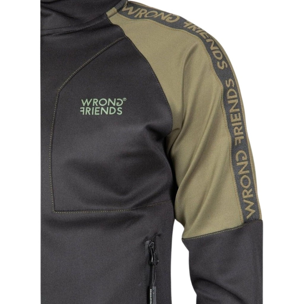 LYON TRACK JACKET - BLACK/GREEN - WRONG FRIENDS