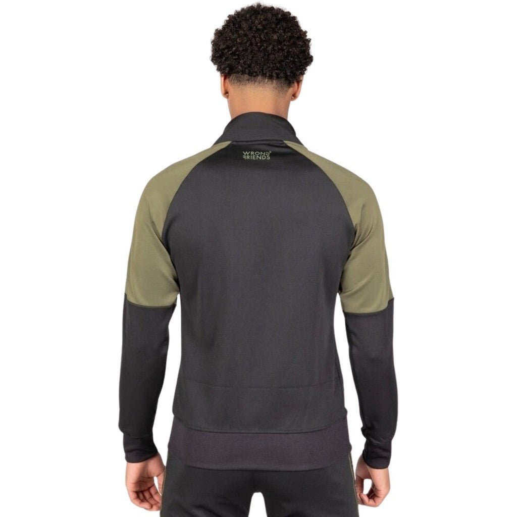 LYON TRACK JACKET - BLACK/GREEN - WRONG FRIENDS