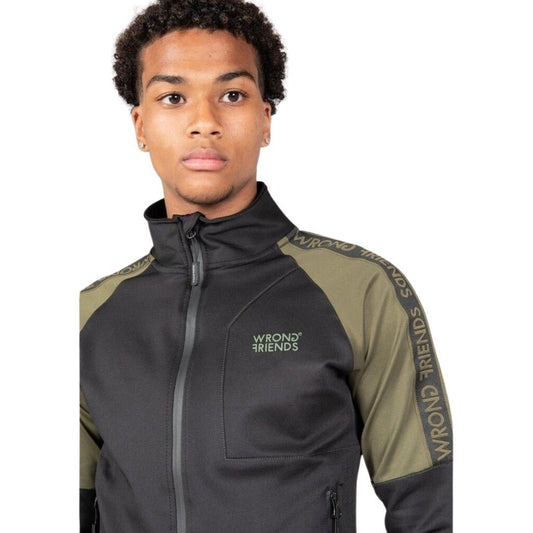 LYON TRACK JACKET - BLACK/GREEN - WRONG FRIENDS
