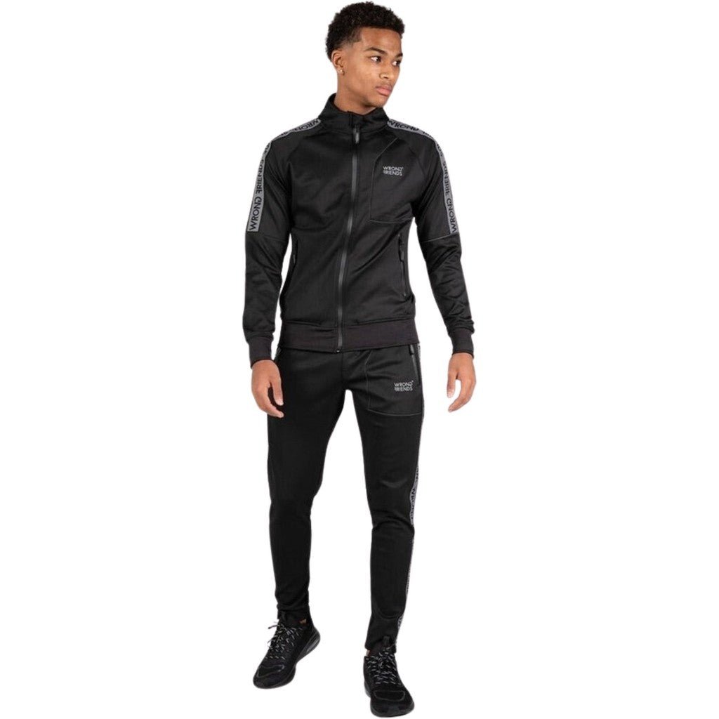 LYON TRACK JACKET - BLACK/GREY - WRONG FRIENDS