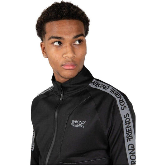 LYON TRACK JACKET - BLACK/GREY - WRONG FRIENDS