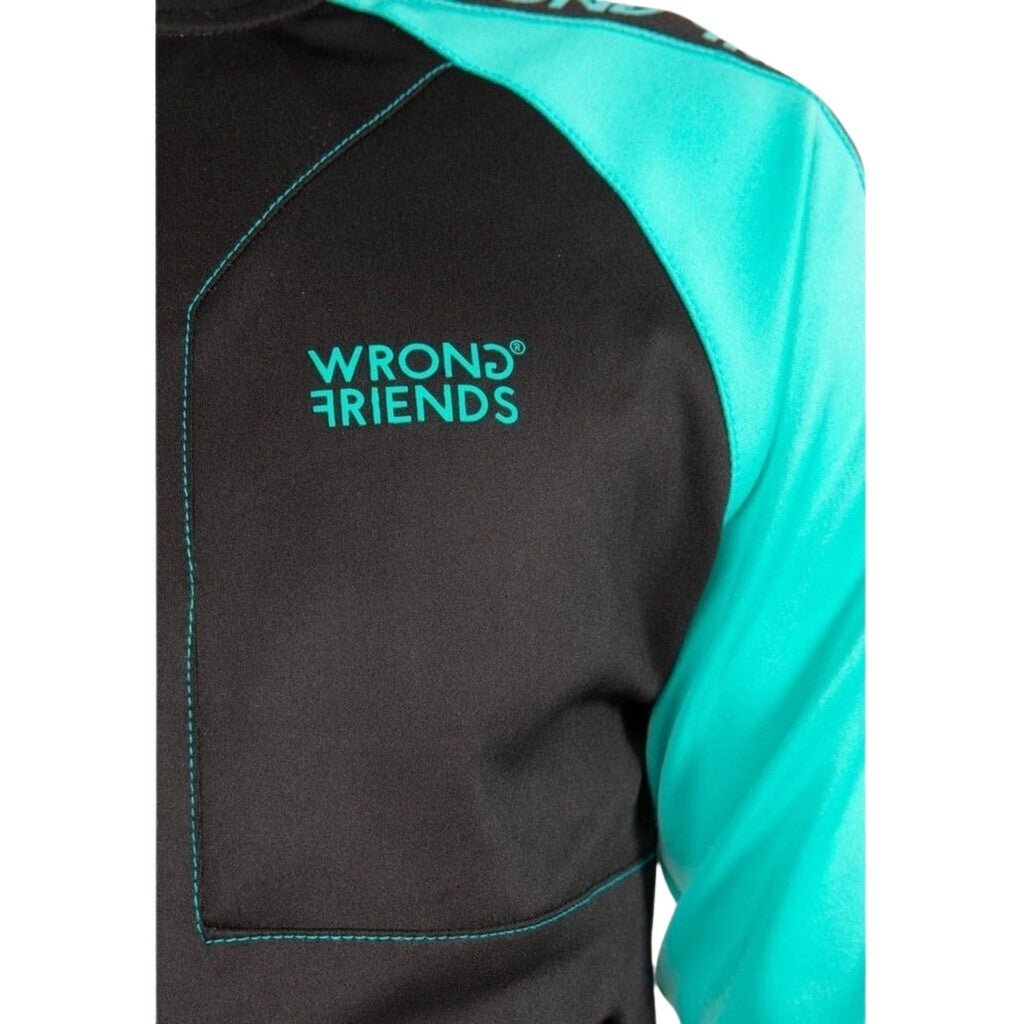 LYON TRACK JACKET - BLACK/TURQUOISE - WRONG FRIENDS