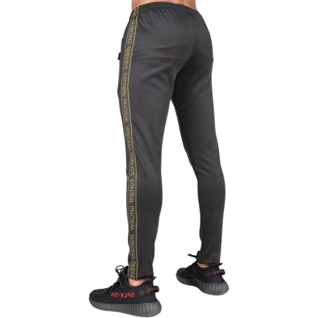 WRONG FRIENDS LYON TRACK PANTS PANTS BLACK/GREEN