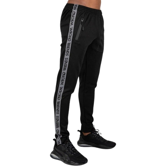 LYON TRACK PANTS - BLACK/GREY - WRONG FRIENDS