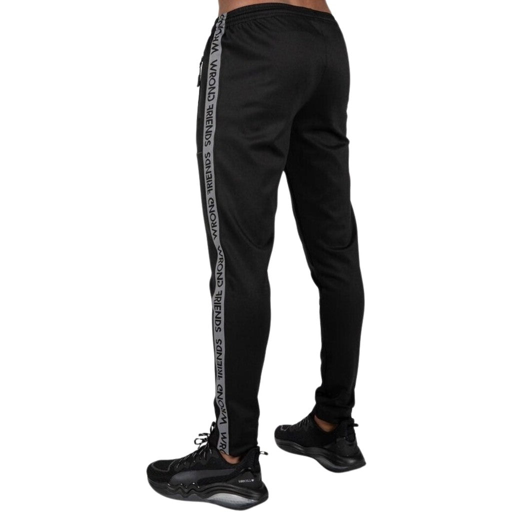 LYON TRACK PANTS - BLACK/GREY - WRONG FRIENDS